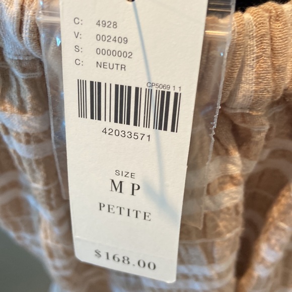 Anthropologie Corey Lynn Calter off shoulder linen blend dress- NEW med petite - Picture 5 of 6